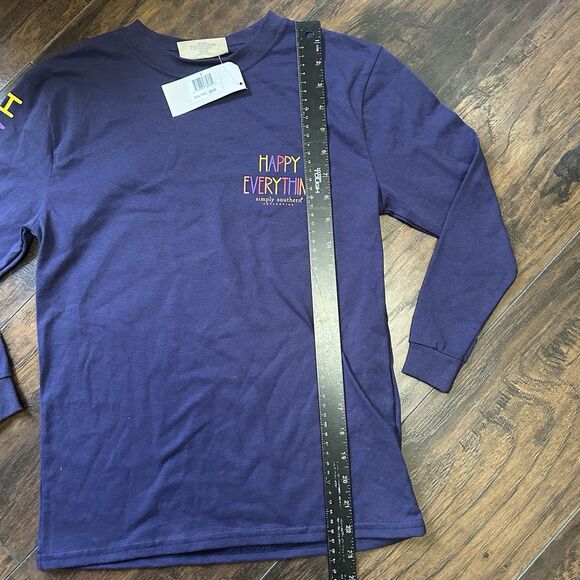 NWT Simply Southern Happy Everything Fall Holiday Long Sleeve TShirt Youth Small - Picture 4 of 8